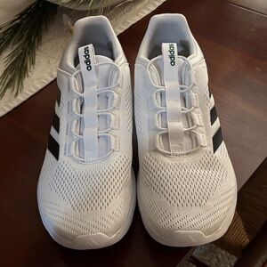 Adidas Men's White Mesh Athletic Shoes